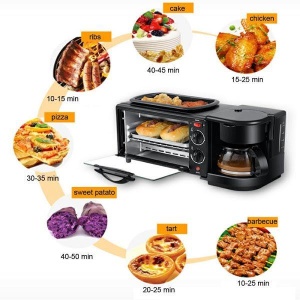 Aparat multifunctional 3 in 1 pentru micul dejun, grill, cafetiera, toaster - Img 5