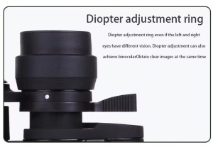 Binoclu militar cu unghi larg, Zoom 20x50 monocular-C, diafragma 50mm, focalizare 8, BAKA4 Prism, din metal cu cauciuc, negru - Img 9