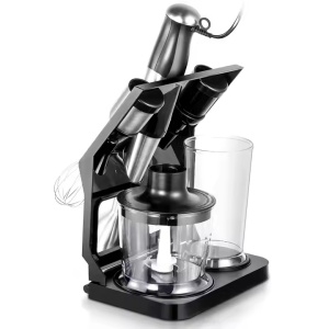 Blender RAF R3004, 5 in 1, 500W, recipient de 500ml, 700ml, tel si suport, 2 viteze, 4 lame din otel, 40 cm, negru-argintiu - Img 4