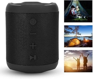 Boxa portabila 360°, Bluetooth, Wireless Radio FM, Slot card MicroSD, IPX6, Acumulator 1200mAh, Negru - Img 1