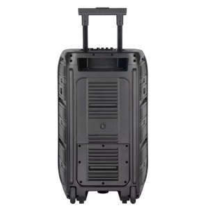 Boxa portabila LED cu bluetooth, FM, USB, SD Card, AUX, microfon si telecomanda, negru - Img 5