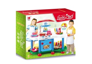 Bucatarie de jucarie, Little Chef cu 48 de accesorii, multicolora - Img 7