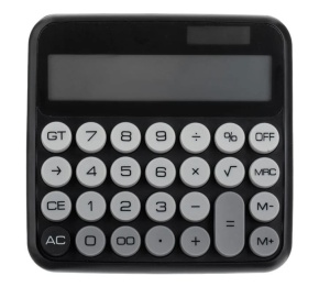 Calculator cu Taste Gri, 12 Cifre, 15x3.5x14.5 cm, negru - Img 3