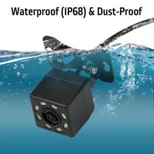 Camera auto marsarier R3, 12V, cablu 6m, unghi 170°, IP68, vedere nocturna, 8 leduri infrarosu - Img 3