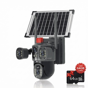 Camera de supraveghere cu panou solar V380 PRO - Conectivitate Wifi - 12MP 4K Ultra HD