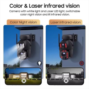 Camera de supraveghere duala, de exterior, bluetooth, zoom optic 10x, viziune nocturna, IP66 - Img 5