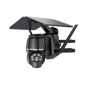 Camera de supraveghere solara wireless Andowl 4MP, de exterior, cu senzor miscare si panou solar, IR, negru - Img 1