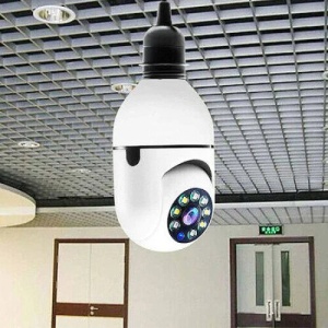 Camera Supraveghere IP, 360° Wi-Fi, tip bec cu soclu E27, 1080P, rezistent la apa IP66 - Img 3