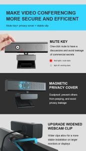 Camera Web videoconferinte 1080P Ultra HD cu microfon pentru monitor Andowl Q-SX988 - Img 4