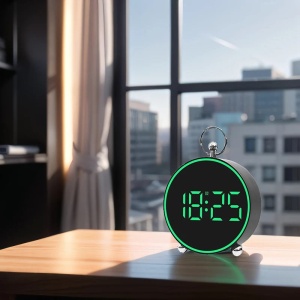 Ceas Digital de Masa sau Perete, cu Alarma, Snooze, Lumina LED, Mod Noapte, Control vocal, USB - Img 5