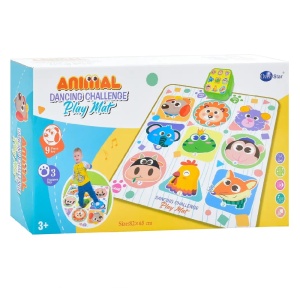 Covor muzical pentru copii 2 ani+, cu anumale, impermeabil, 82x65 cm, multicolor - Img 3