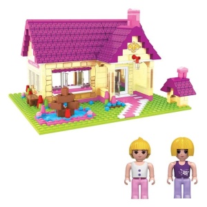 Cuburi de Constructie Casa Fairyland cu 2 Figurine, 461 de piese - Img 1