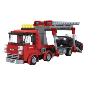Cuburi de Constructie cu Vehicule si 2 Figurine, 453 de piese - Img 3