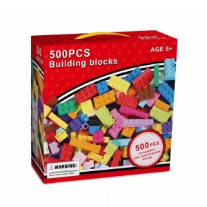 Cuburi de construit din plastic cu 500 sau 1000 piese, Pentru copii 6 ani+, Multicolor - Img 6