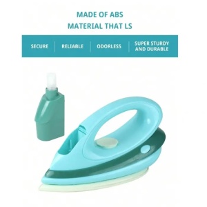 Fier de calcat de jucarie, cu spray pentru apa, sunete si lumini, din plastic, 21x10x11.4cm, verde - Img 3