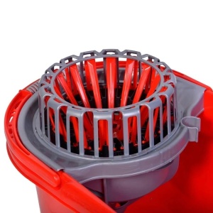Galeata mop, cu storcator automat, capacitate 17L, rosu - Img 2