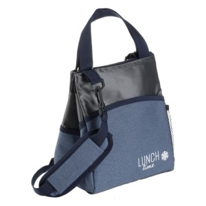 Geanta Izoterma cu Fermoar, Capacitate 8L, 22x15x25cm, Blue Jean Antracit - Img 4