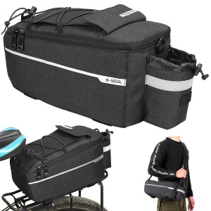Geanta Termica pentru bicicleta, 3 Compartimente, Capacitate 9L, Negru - Img 2