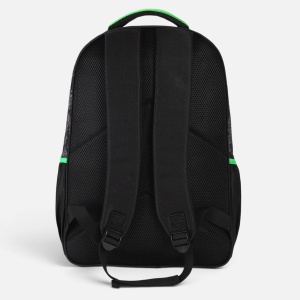 Ghiozdan Baieti Scoala Primara Negru/Verde cu Minge Fotbal 3D, Compartiment Laptop, Spate Ergonomic, 20L, 31x15x45 cm - Img 4