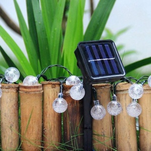 Ghirlanda Solara cu 20 LED-uri RGB, IP44, 4.85m, Cablu Negru - Img 9
