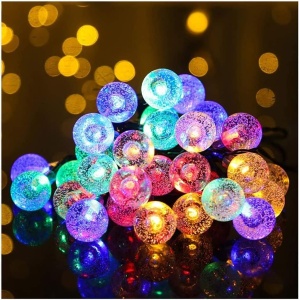 Ghirlanda solara de gradina cu 20 LED-uri- Multicolor - Protectie IP44 - Lungime 4.85m - Img 2