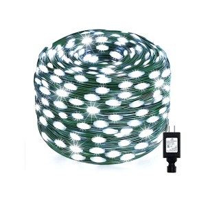 Instalatie LED Liniara, pentru Craciun, 240 LED-uri, 30m, Exterior-Interior, IP44, Jocuri de Lumini, 4 Culori - Img 5