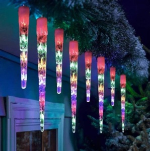 Instalatie lumioasa LED, cu 8 Turturi, Alb Cald, Alb Rece, Albastru si Multicolor, 3m - Img 5