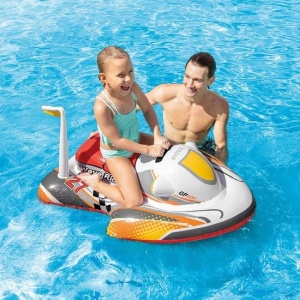 Jet Ski Gonflabil pentru copii 3 ani+, Intex, 1.17x0.77m, alb-multicolor - Img 5