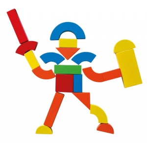 Joc de creatie cu forme magnetice si tabla din lemn - Img 2