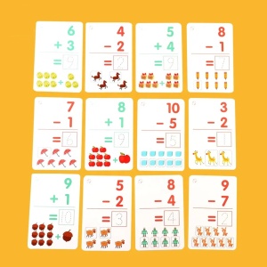 Joc Educativ Invata matematica cu 30 de cartonase reutilizabile, pentru copii 4 ani+, multicolor - Img 4