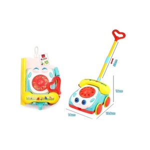 Jucarie de tras pentru copii 1 an+, telefon, plastic, 53x14x19.5cm, multicolor - Img 5
