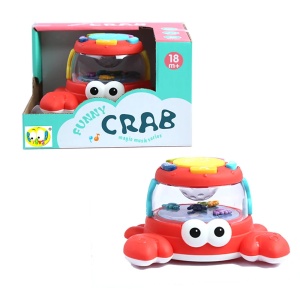 Jucarie interactiva in forma de crab, cu sunete, lumini si butoane, rosu - Img 6