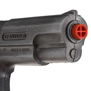 Jucarie realista pistol Beretta cu capse, cu 8 gloante, din metal, maro-gri - Img 3