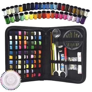Kit complet pentru cusut 129 piese, cu geanta inclusa, negru - Img 1