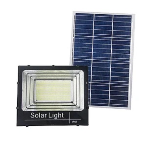 KIT Proiector 600w LED DIMABIL JORTAN cu Panou Solar si Telecomanda - Img 2