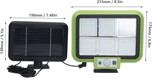 Lampa 216 LED SMD cu panou solar, Putere 50W, Senzor de miscare si telecomanda - Img 10