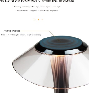 Lampa de masa LED, 3W, tactila, reincarcabila - Img 16