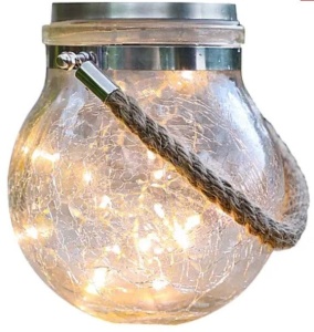 Lampa solara model Borcan, Lumina Alb Cald, Senzor de lumina