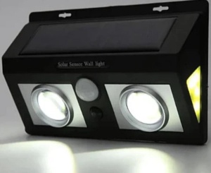 Lampa solara Q TY022 de perete cu LED COB, tip proiector, pentru exterior - Img 2