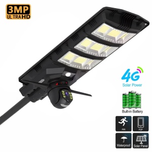 Lampa solara stradala 300W cu camera de supraveghere integrata, Conectivitate 4G LTE cu Cartela SIM, Vedere nocturna, Detectare miscare - Img 2