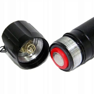 Lanterna LED 2 in 1, carcasa metalica si tub de semalizare - Img 7