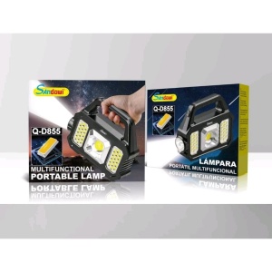 Lanterna solara LED cu COB lateral, 5W, 6 moduri de iluminare, portabila, cu maner, multifunctionala - Img 7