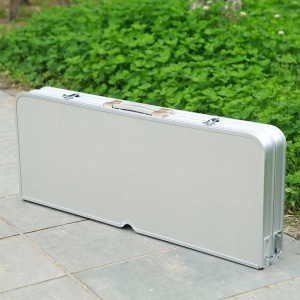 Masa pliabila pentru camping cu 4 scaune integrate, Aluminiu, Compacta si usor de transportat - Img 3