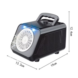 Masina electrica de facut baloane din sapun, lumini LED, 2 viteze, 200ml, 12000 de baloane/min, 12x13x19cm, negru/alb - Img 6