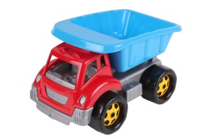 Masinuta de jucarie pentru copii de 2 ani+, utilaj de constructie basculanta din plastic - Img 1