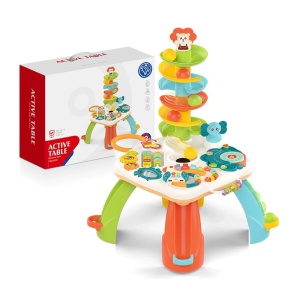 Masuta interactiva cu activitati pentru bebelusi 18 luni+, turn cu bile colorate - Img 2