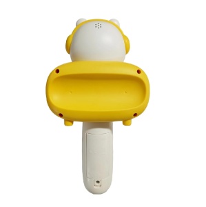 Microfon si difuzor pentru karaoke, pentru copii 3 ani+, Bluetooth, Plastic, Alb-Galben - Img 7