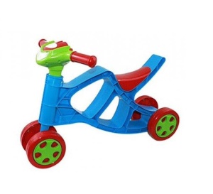 Mini bicicleta pentru copii 2 ani+, Minibike Doloni cu sunete si lumini albastru cu rosu si verde - Img 3