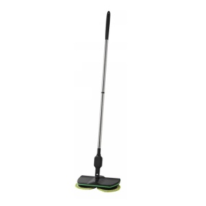 Mop electric fara fir, cu 2 seturi de dischete din microfibra si maner telescopic 130cm, negru - Img 1