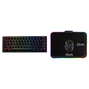 Mousepad de gaming cu iluminare LED RGB 7 Culori, Negru - Img 6